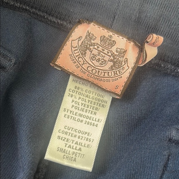 Juicy Couture Dark Blue Terry Shorts - Picture 2 of 5